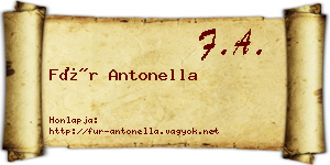 Für Antonella névjegykártya